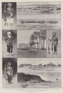 Il disturbo del Baluchistan, vedute e tipi militari del distretto da Charles Auguste Loye